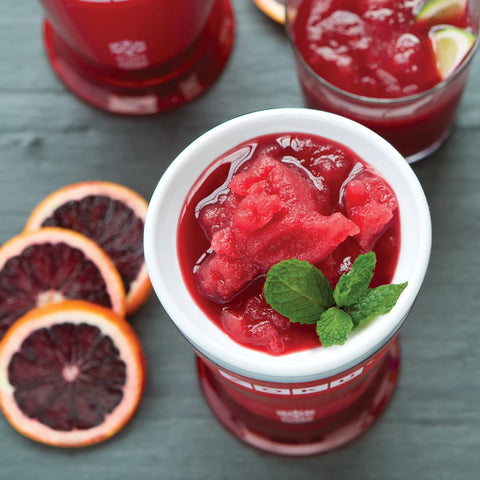 ZOKU slush spoon in action for quick, creamy consistency.