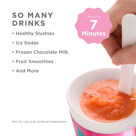 ZOKU slush spoon assists mixing evenly during freezing.