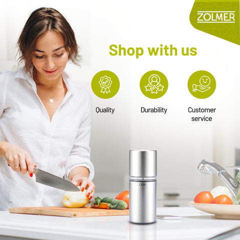 ZOLMER Nutmeg Grinder aroma-preservation keeps nutmeg notes for savory dishes.