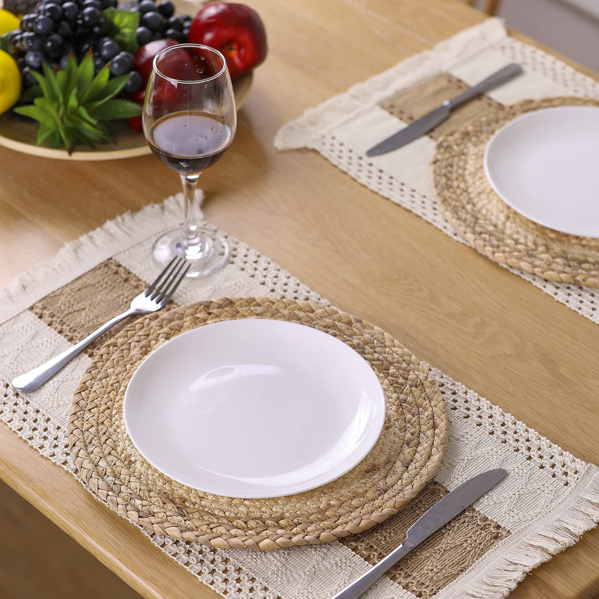 Zology natural cotton tassels add soft texture to table settings.
