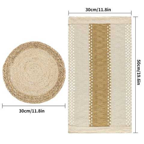 Zology burlap hollow stripe texture for rustic table decor.