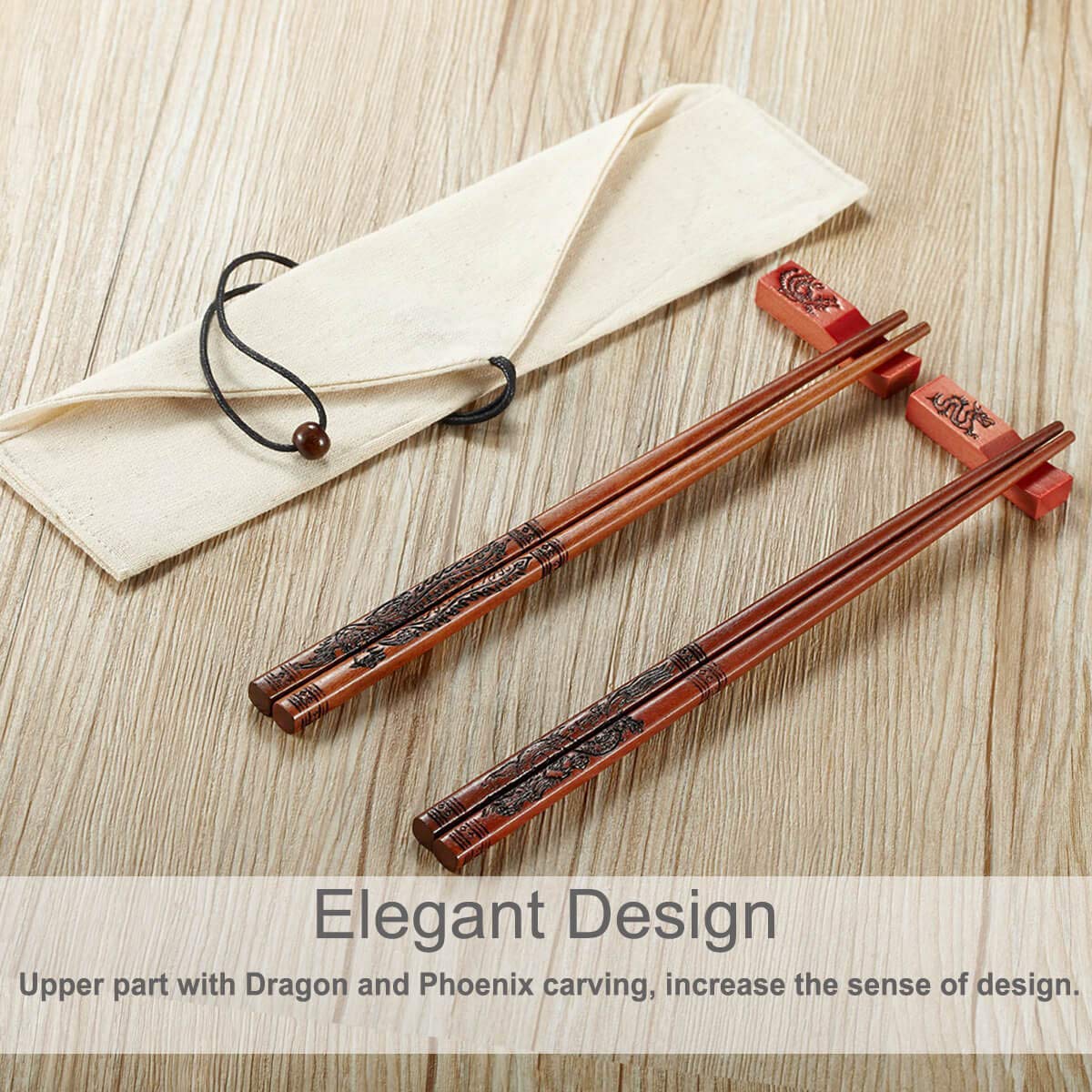 ZOMCHAIN carrying bag keeps chopsticks portable and clean for travel