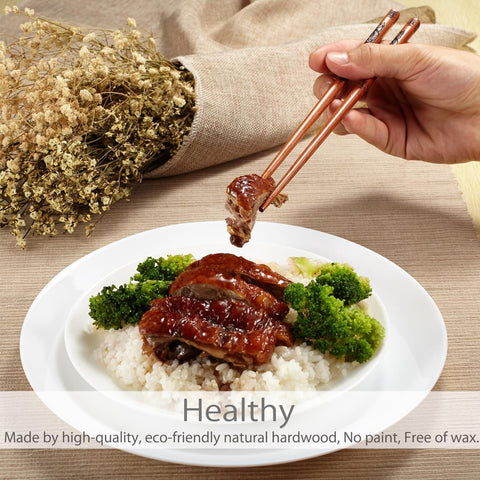 ZOMCHAIN traditional 9 inch chopsticks offer familiar grip for beginners