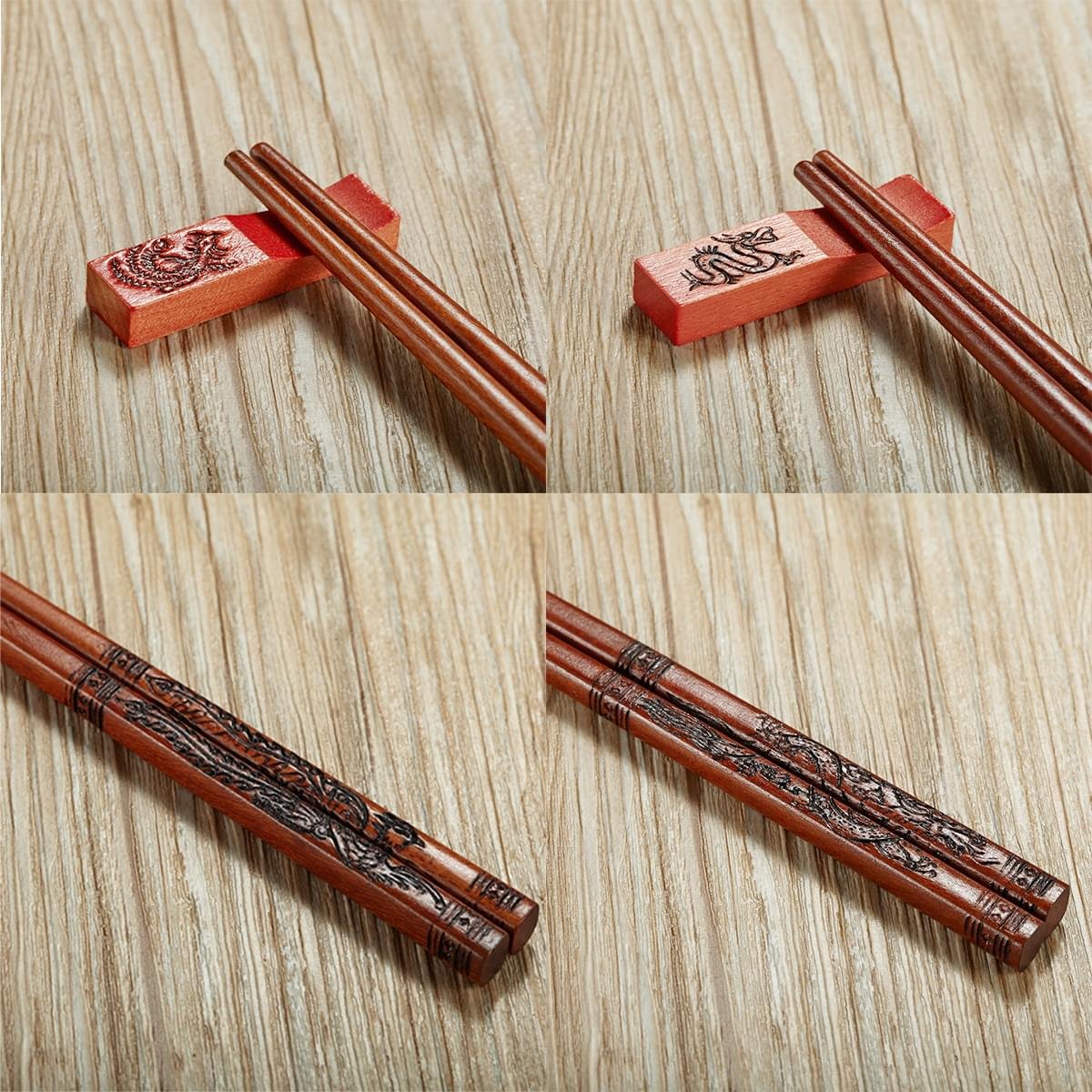 ZOMCHAIN wooden chopsticks in dishwasher-safe set for quick cleaning