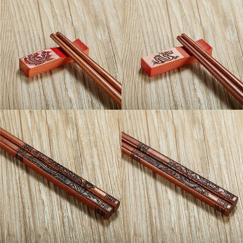 ZOMCHAIN wooden chopsticks in dishwasher-safe set for quick cleaning