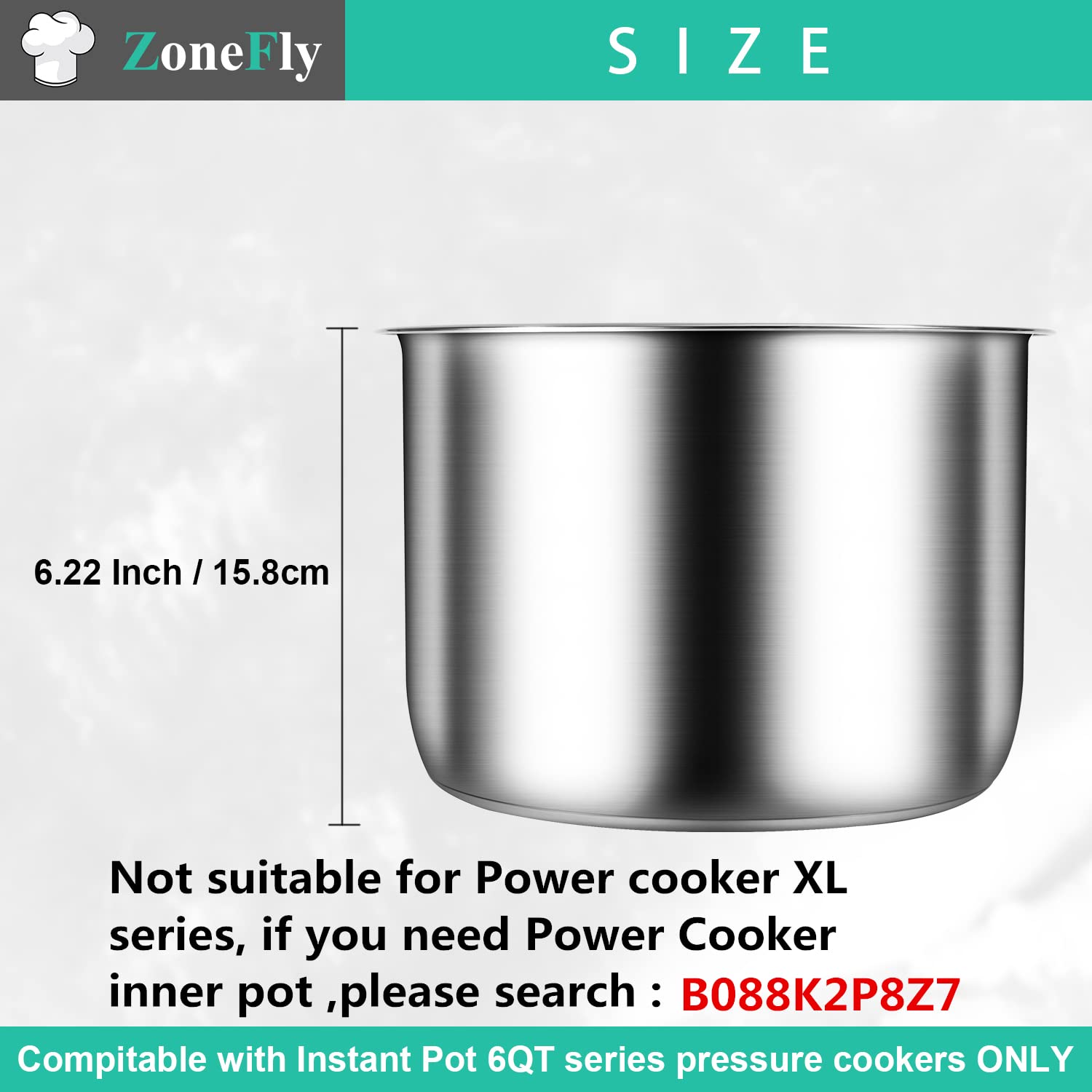 ZoneFly 3-ply bottom stainless steel supports even heat distribution.