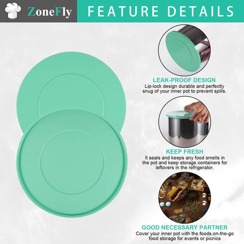 ZoneFly dishwasher-safe lid for easy cleanup after meal prep