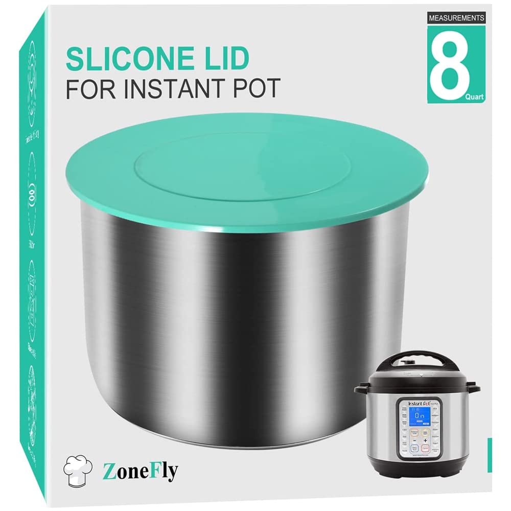 ZoneFly silicone lid 8qt fit seals Instant Pot inner pot for even cooking and storage