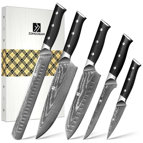 Zongchuan Damascus 8-inch chef knife for precise chopping and daily meal prep.