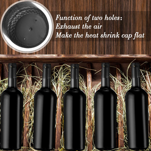 Zonon 200-pack PVC capsules for wine and hot sauce bottles.