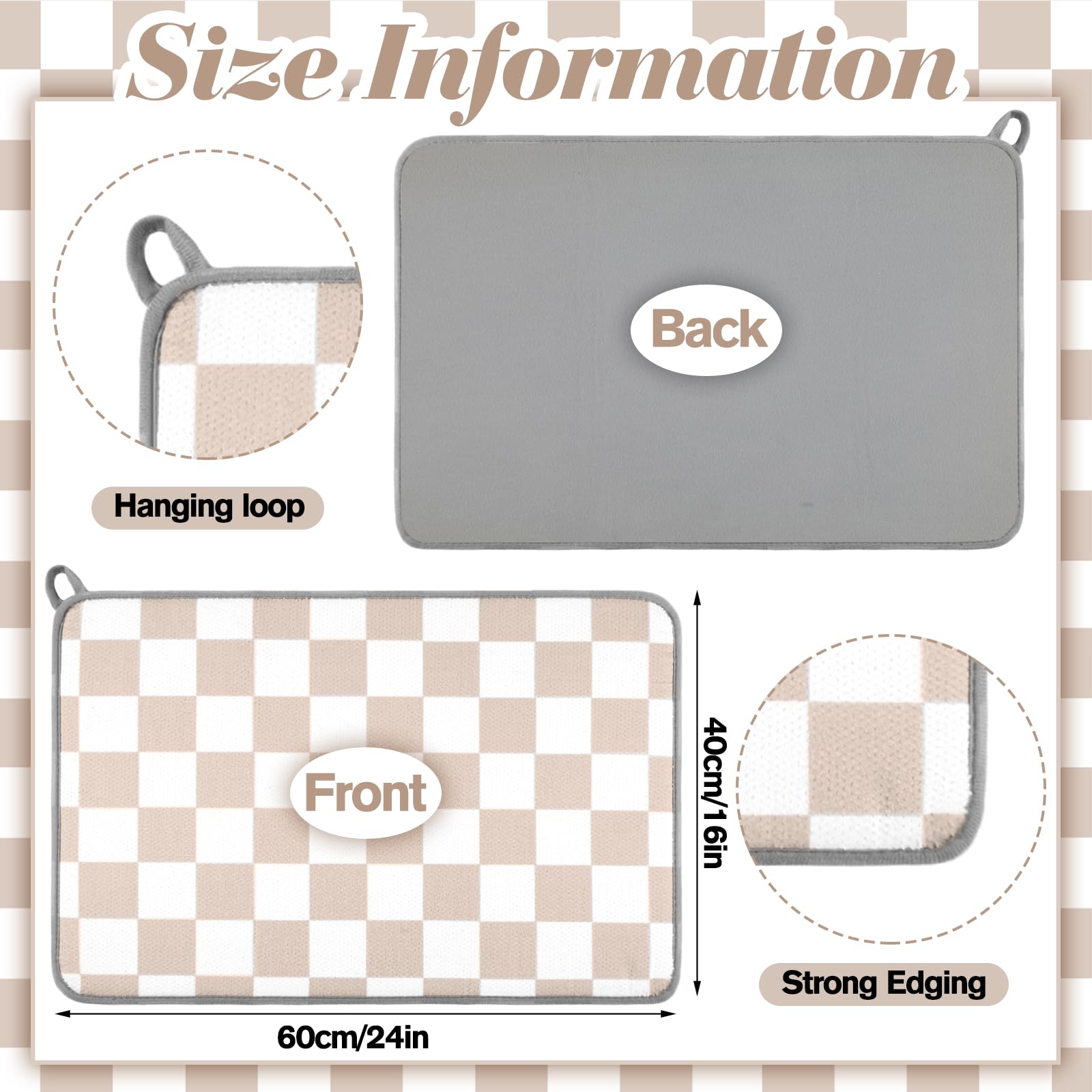 Zonon foldable dish drying mat stored away after use