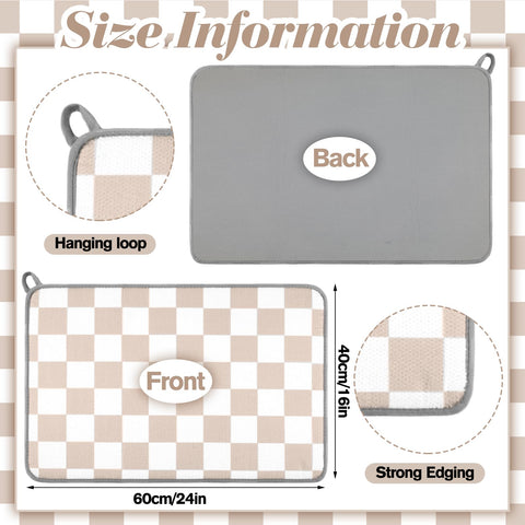 Zonon foldable dish drying mat stored away after use