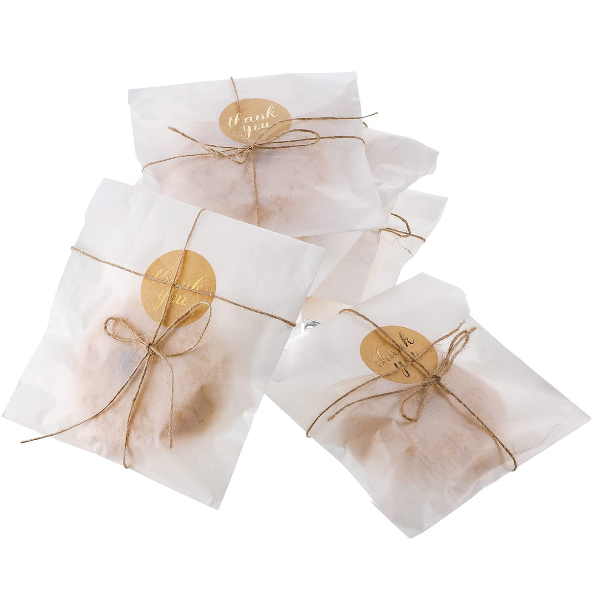 Zonon glassine wax paper bags show cookies clearly for fresh-looking gifts