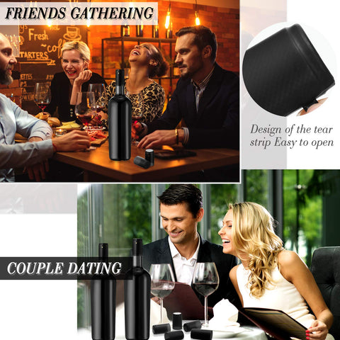 Zonon black capsule on wine bottle enhances appearance and integrity.