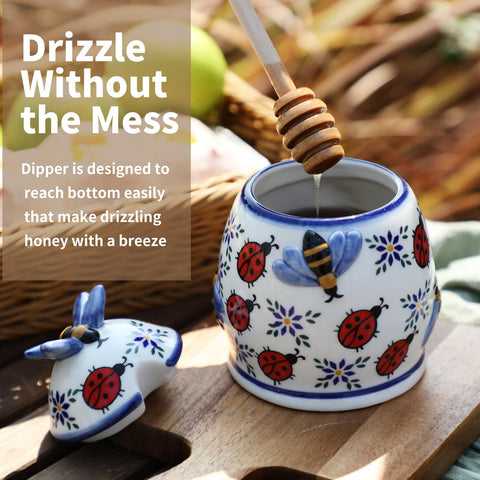 Zoobee gift-ready honey dispenser suits birthdays or housewarmings.