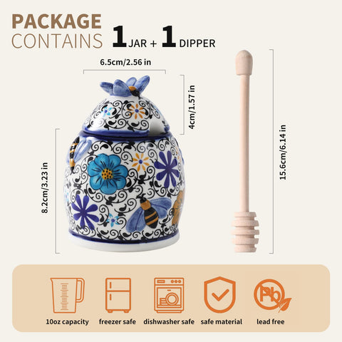 Zoobee no-drip honey pot design keeps tables clean during tea and toast.