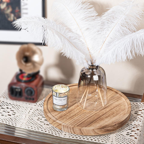 Zoocatia wood lazy susan on kitchen counter organizing spice jars and bottles