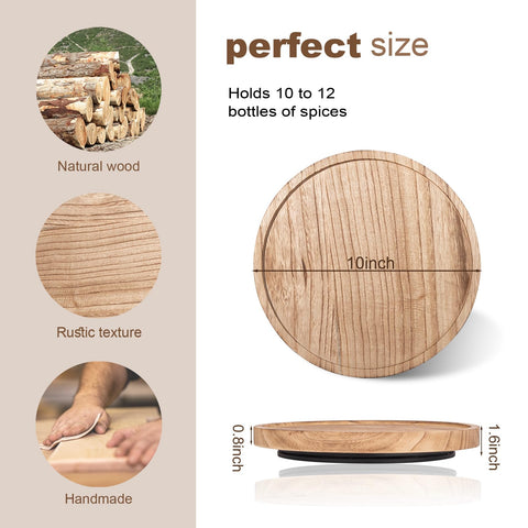 Zoocatia wooden turntable on coffee table adds rustic decor charm