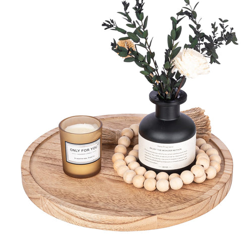 Zoocatia wooden tray fits compact spaces while keeping items reachable