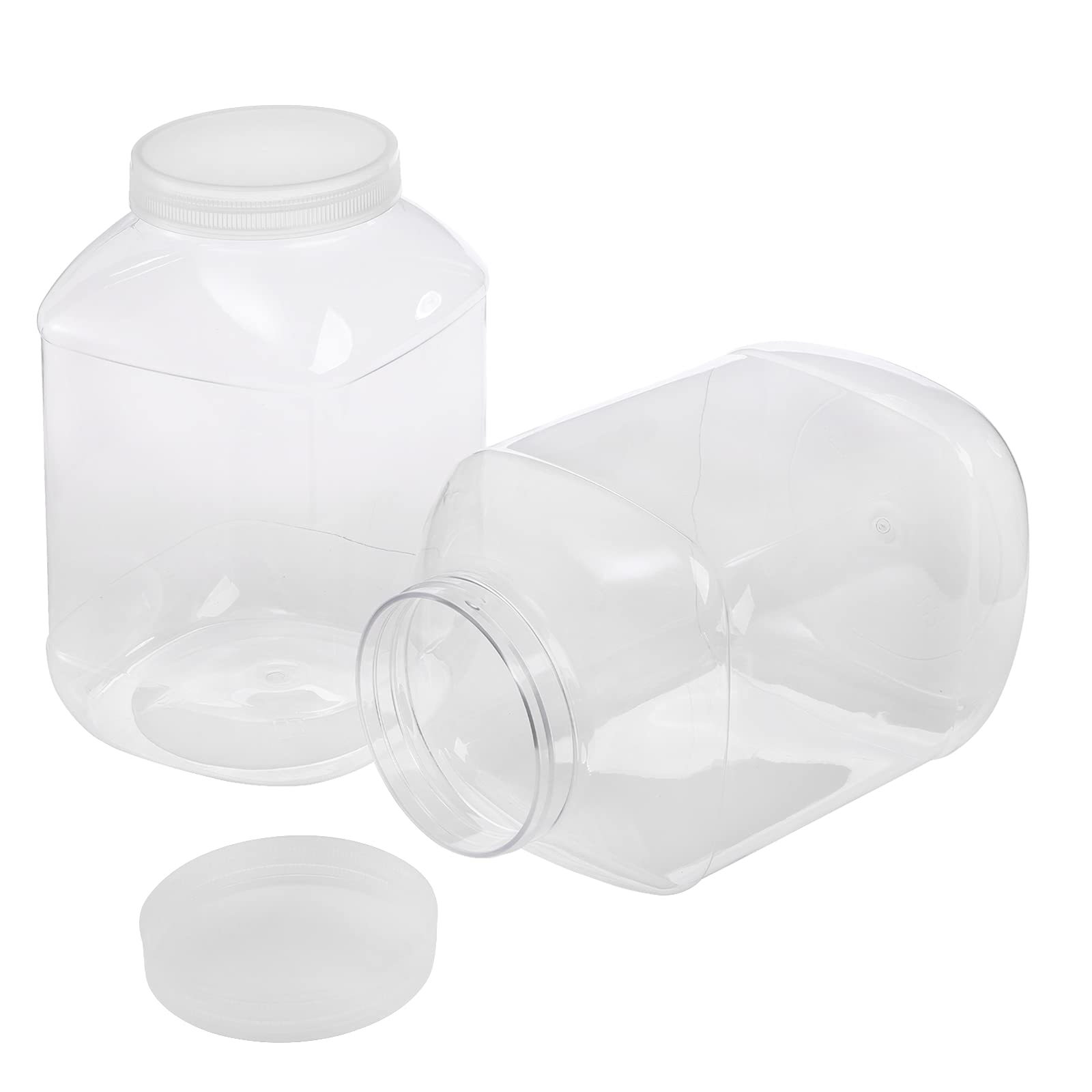 ZOOFOX 2-pack empty jar back view demonstrates slim, stackable design