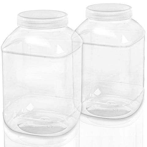 ZOOFOX 2-pack clear plastic jar front view showing spacious pantry storage