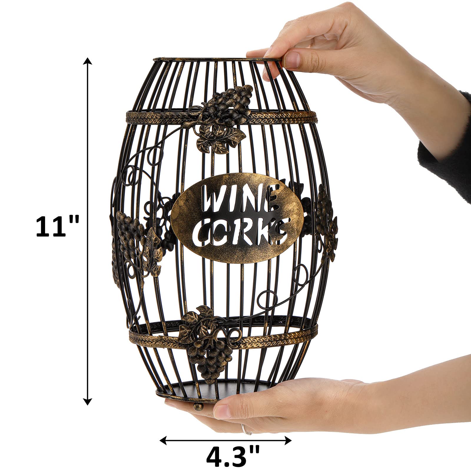 ZOOFOX barrel wine cork storage capacity keeps corks organized and ready for celebrations