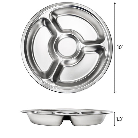 ZOOFOX four-section plate highlights dipping area and portion control