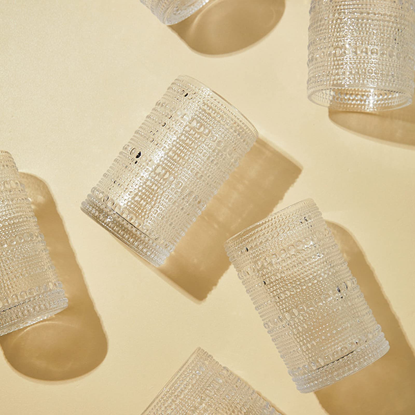 ZOOFOX embossed design glasses add retro elegance to table settings.