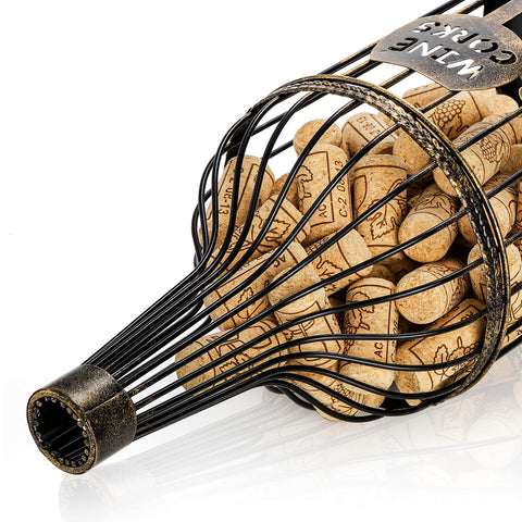 ZOOFOX metal wine cork holder side detail highlighting sturdy build.