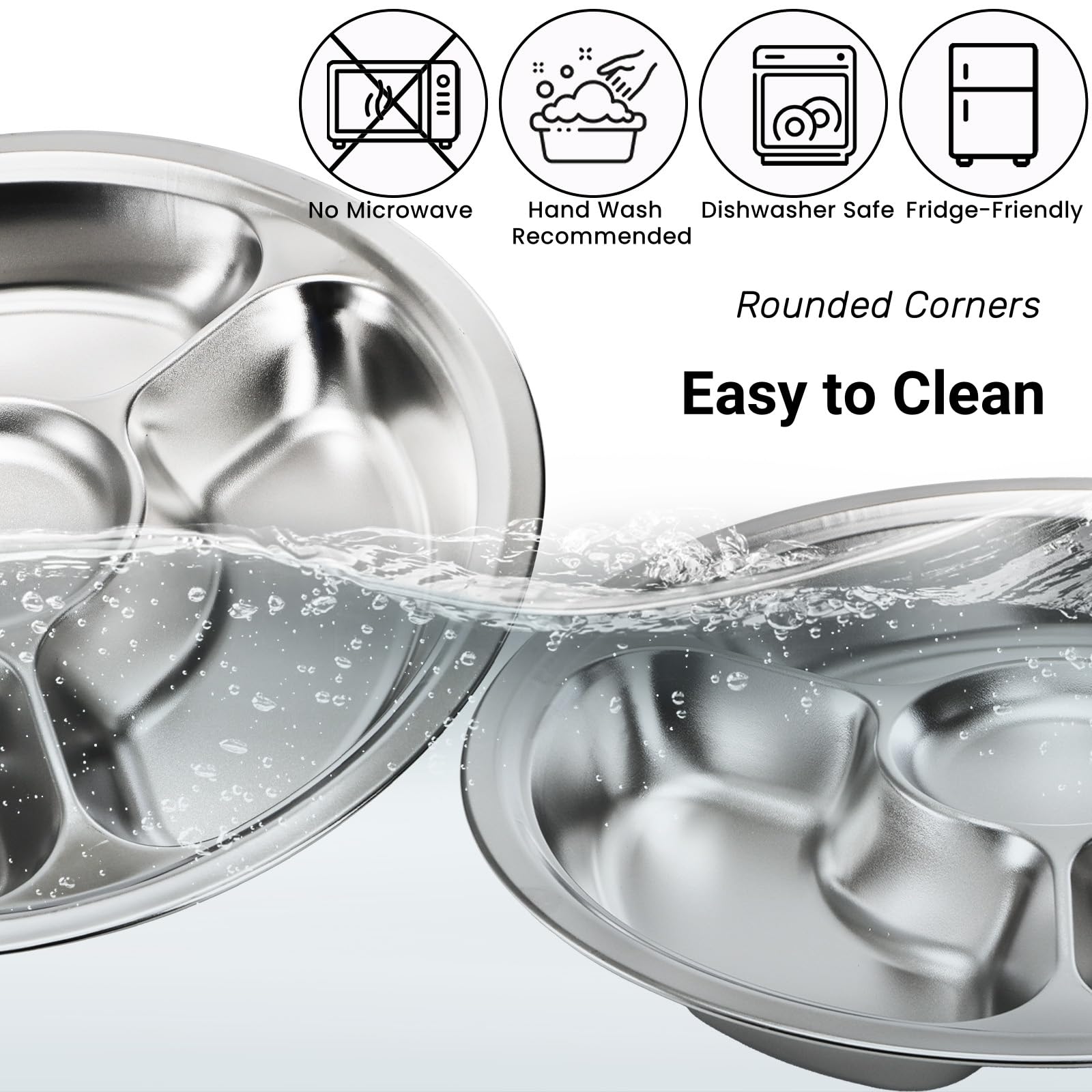 ZOOFOX round serving platter with smooth edges enhances presentation