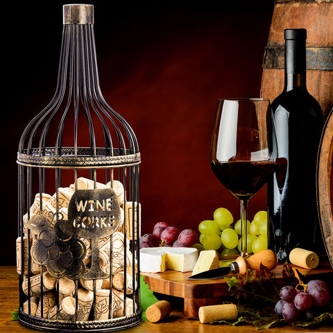 ZOOFOX tabletop centerpiece on bar or mantel with cork capacity.