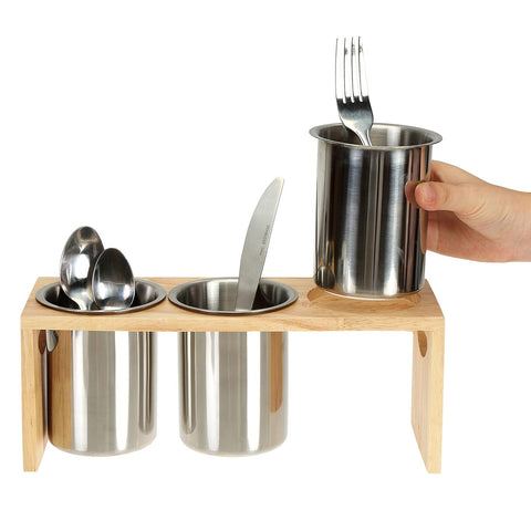 ZOOFOX table-top design keeps flatware accessible on countertops