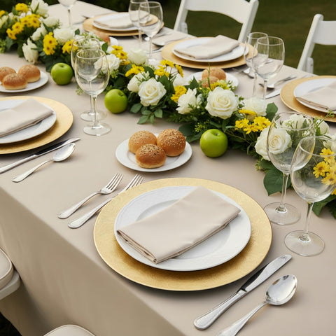 ZOOFOX wedding table charger enhancing place settings