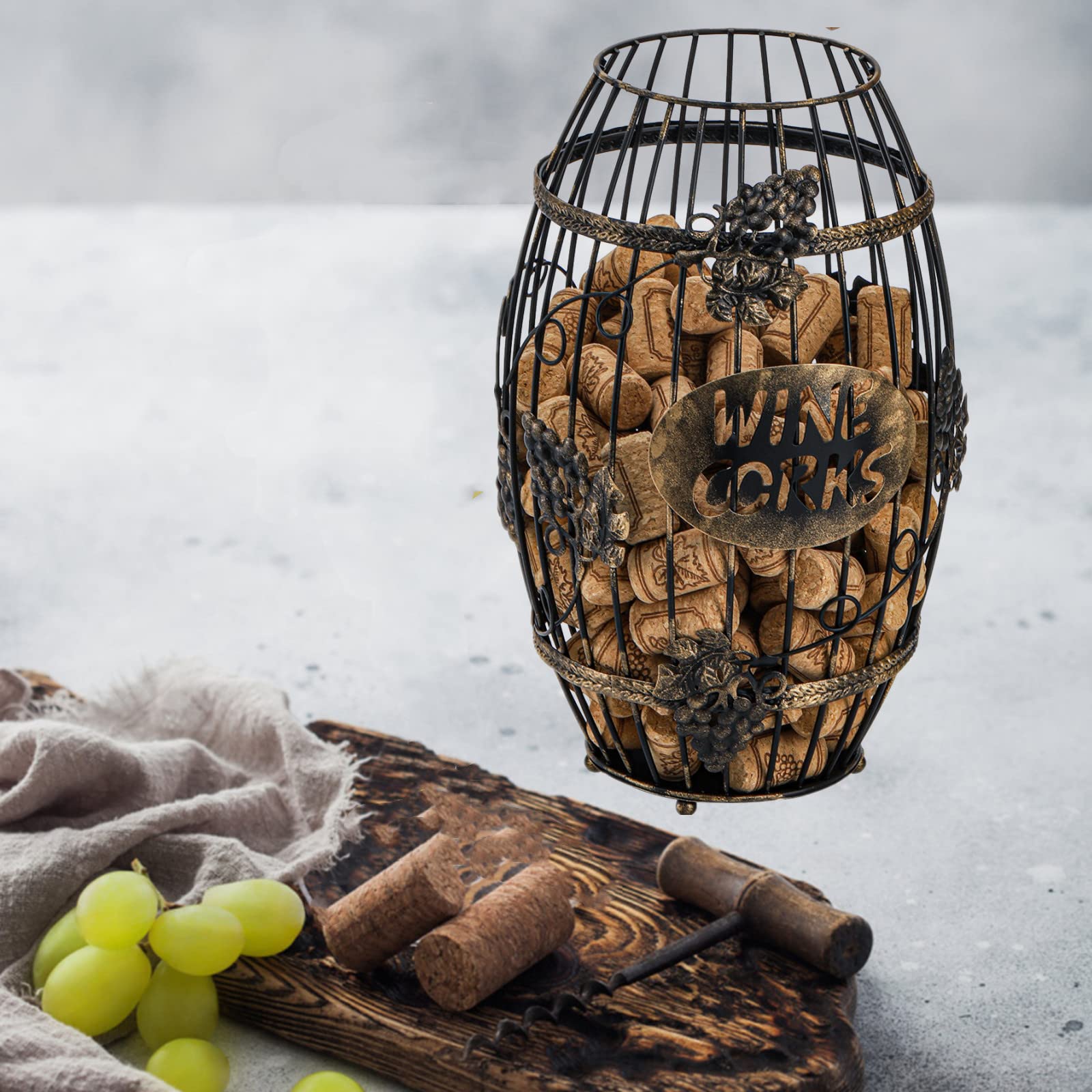 ZOOFOX wine cork holder measures 11 by 8 inches, ideal as a table centerpiece