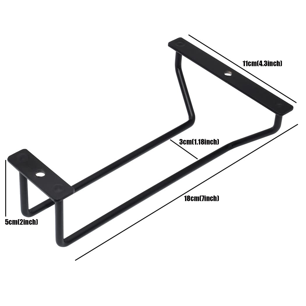 Zoohot three-pack under-cabinet wine glass rack side-mount display for organized bar.