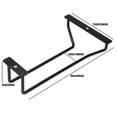 Zoohot three-pack under-cabinet wine glass rack side-mount display for organized bar.