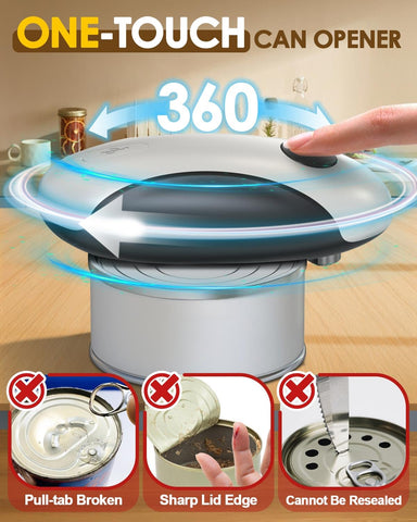 Zoomsnail one-touch operation shows effortless start and smooth can rotation.