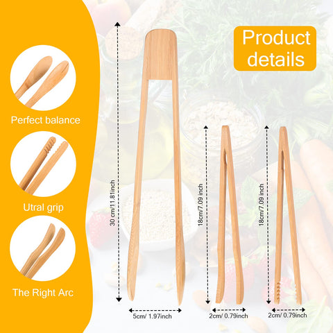 Zopeal bamboo toaster tongs for safe, clean toast grabbing.