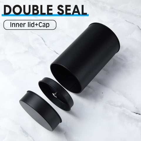 Zopeal black round tea tin collection for loose leaf tea