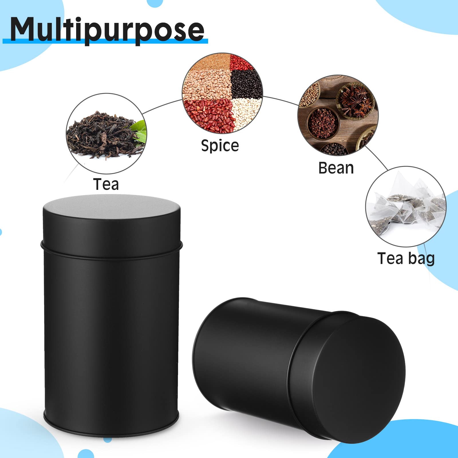 Zopeal compact tea and spice storage tin in pantry