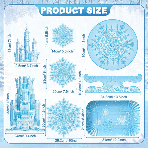 Zopeal 1-tier snowflake cake stand in blue for charming dessert setups