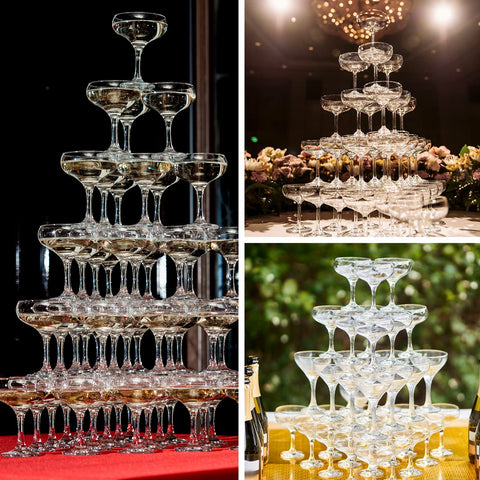 Zopeal clear plastic glasses ideal for weddings and parties.