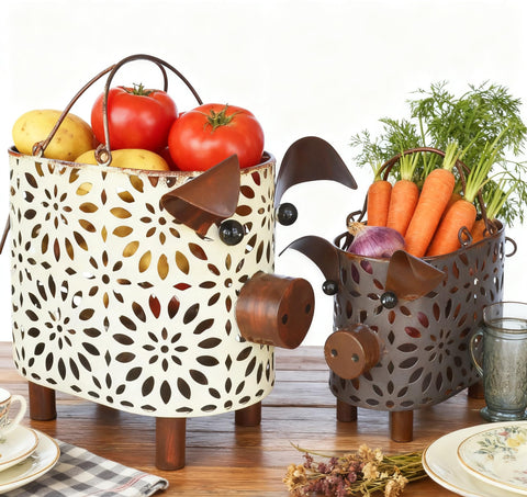 Zoreal farmhouse kitchen decor basket for organizing utensils and accents.