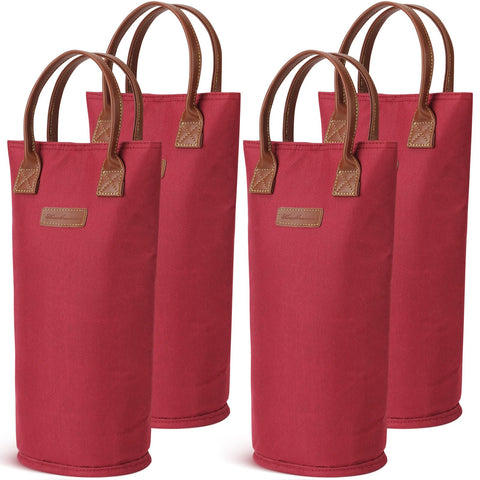 ZORMY insulated wine carrier with handle front view keeps bottles cool while on the go.
