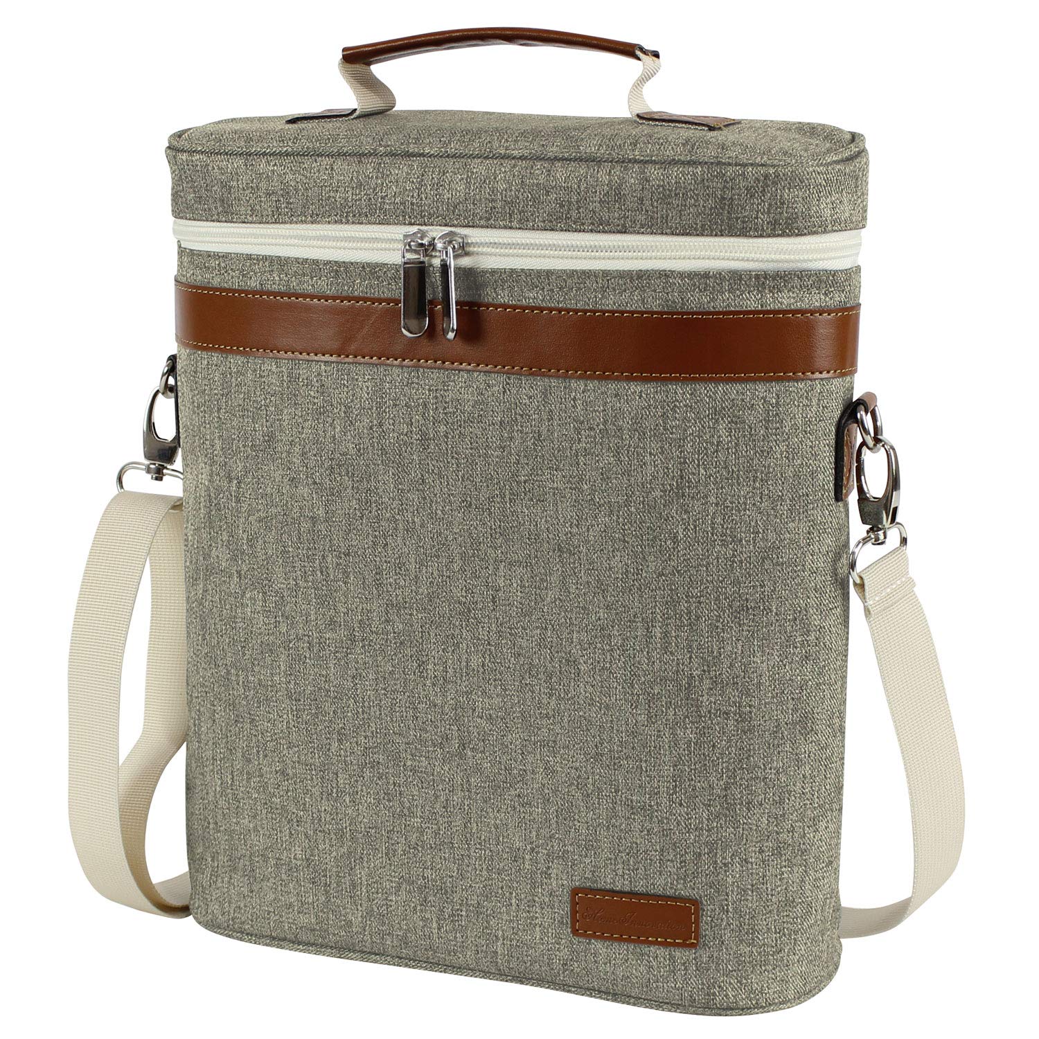 ZORMY insulated wine tote interior lining visible for leak-resistant protection