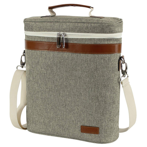 ZORMY insulated wine tote interior lining visible for leak-resistant protection