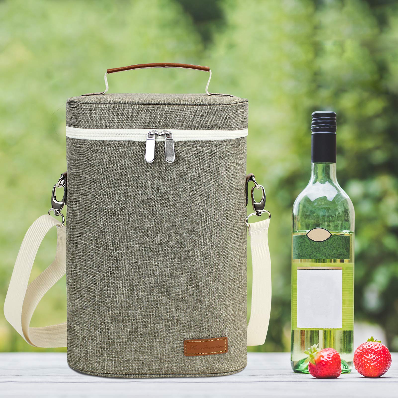 ZORMY PU leather handle and adjustable strap for comfortable carrying.