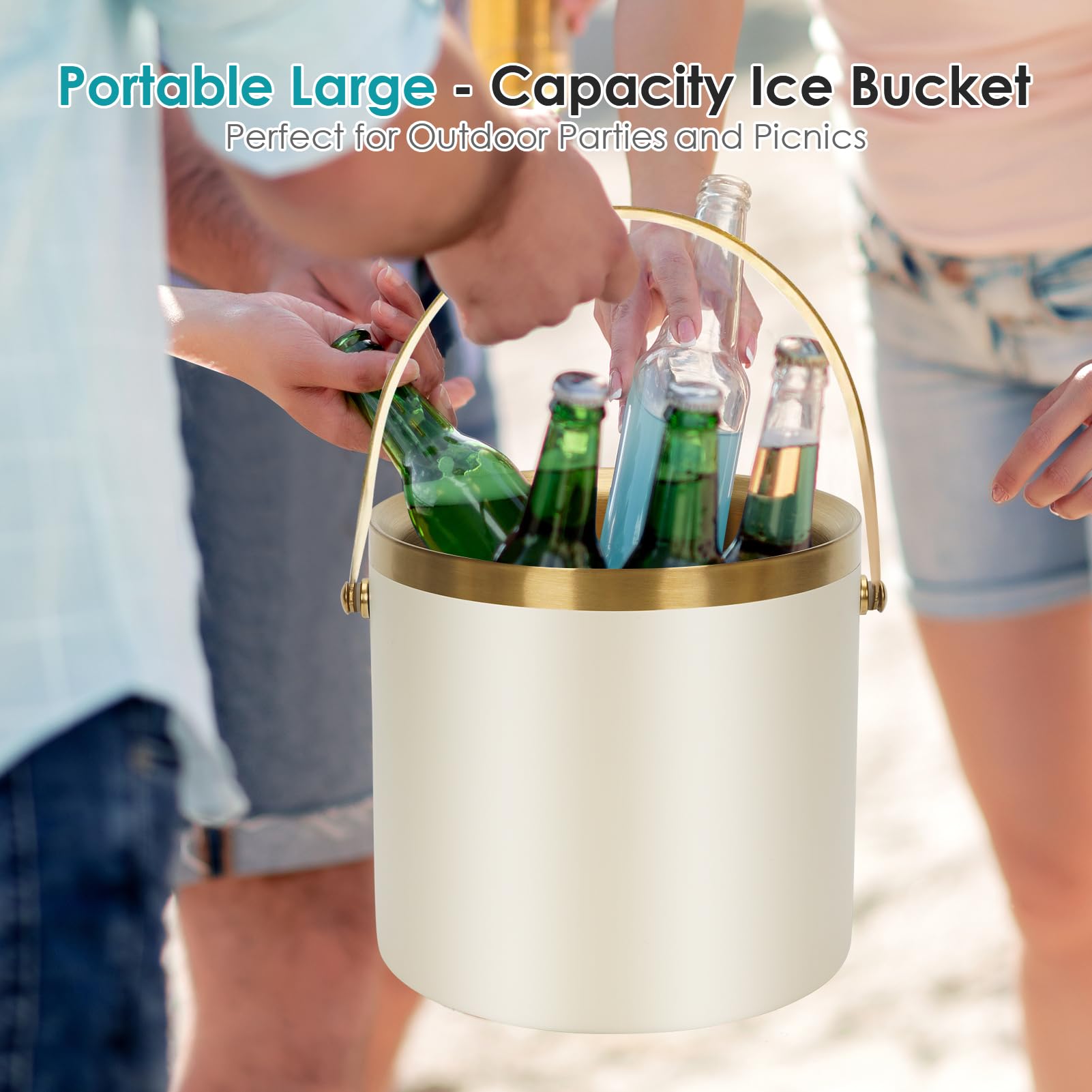 ZORMY stainless steel ice bucket ideal for wine and champagne gatherings.