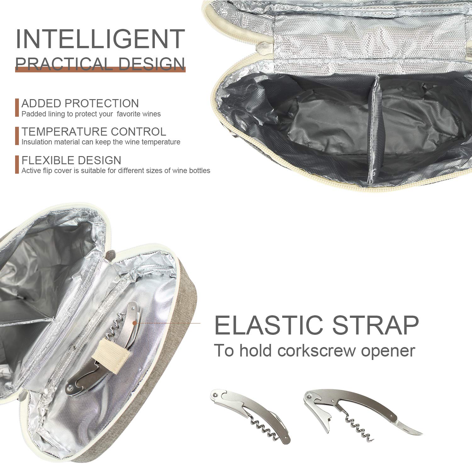 ZORMY carrier open with corkscrew for easy entertaining.