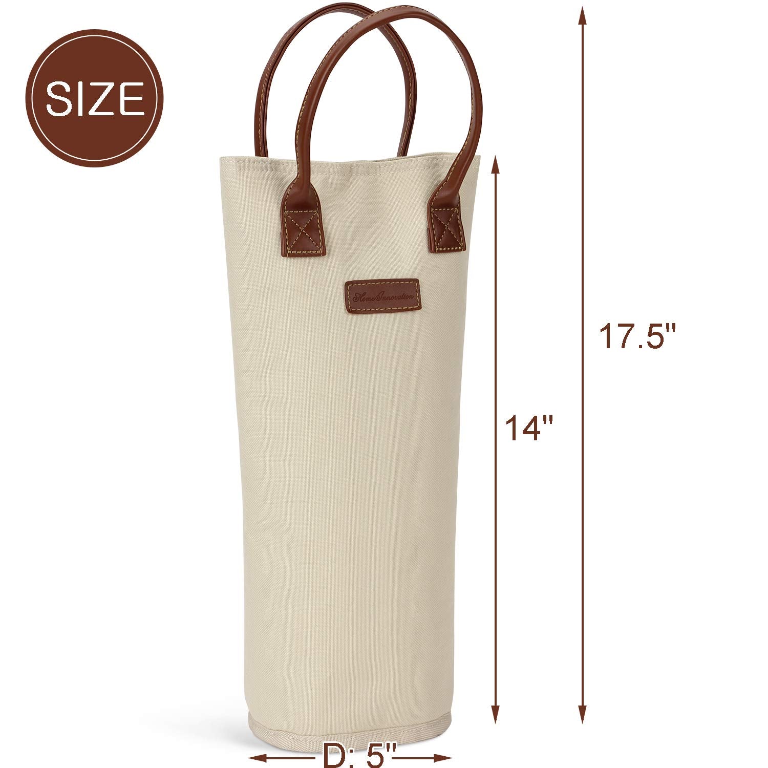ZORMY wine tote large capacity fits one or two bottles.